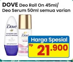 Promo Harga Dove Deo Roll On/Serum  - Indomaret