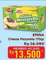 Promo Harga Emina Cheddar Cheese Mozza 2 kg - Hypermart