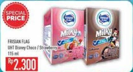 Promo Harga FRISIAN FLAG Susu UHT Milky Chocolate, Strawberry 115 ml - Hypermart