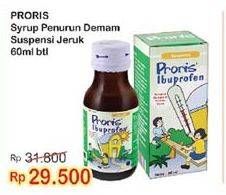 Promo Harga PRORIS Syrup Penurun Demam Suspensi Jeruk 60 ml - Indomaret