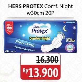 Promo Harga Hers Protex Comfort Night Wing 30cm 20 pcs - Alfamidi