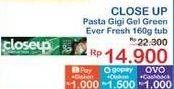 Promo Harga Close Up Pasta Gigi Everfresh Menthol Fresh 160 gr - Indomaret