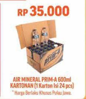 Promo Harga PRIMA Air Mineral 600 ml - Hypermart