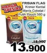 Promo Harga FRISIAN FLAG Susu Kental Manis Putih, Cokelat 560 gr - Giant