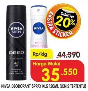 Promo Harga NIVEA Deo Spray 150 ml - Superindo