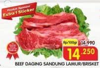 Promo Harga Daging Sandung Lamur (Daging Brisket) per 100 gr - Superindo