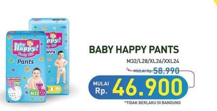 Promo Harga Baby Happy Body Fit Pants M32, L28, XL26, XXL24 24 pcs - Hypermart