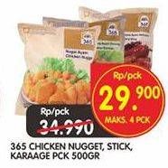 Promo Harga 365 Chicken Nugget/Stick/Karage 500 gr - Superindo