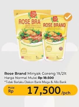 Promo Harga Rose Brand Minyak Goreng 1000 ml - Carrefour