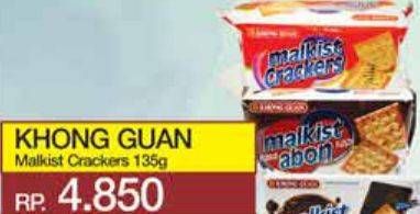 Promo Harga Khong Guan Malkist Abon Sapi, Crackers Gula 135 gr - Yogya