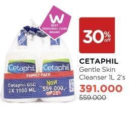 Promo Harga CETAPHIL Gentle Skin Cleanser per 2 botol 1000 ml - Watsons