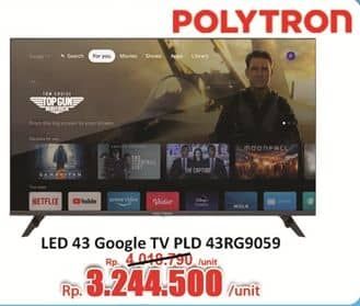 Promo Harga Polytron Smart Cinemax Google TV 43 Inch – PLD 43RG9059  - Hari Hari