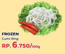 Promo Harga Cumi Cumi Ring Frozen per 100 gr - Yogya