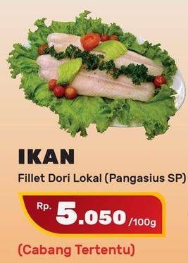 Promo Harga Frozen Ikan Fillet Dori per 100 gr - Yogya