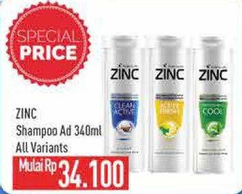 Promo Harga Zinc Shampoo All Variants 340 ml - Hypermart