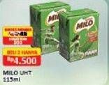 Promo Harga MILO Susu UHT per 2 pcs 115 ml - Alfamart