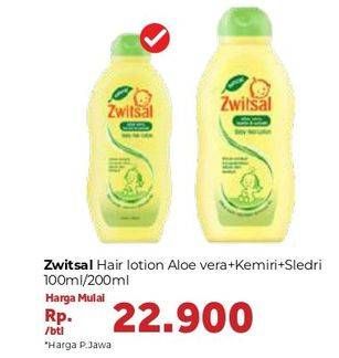Promo Harga ZWITSAL Natural Baby Hair Lotion With AVKS 100 ml - Carrefour