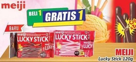 Promo Harga MEIJI Biskuit Lucky Stick 120 gr - Hari Hari