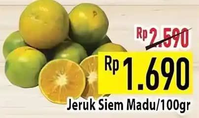 Promo Harga Jeruk Siam Madu per 100 gr - Hypermart