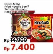 Promo Harga Nongshim Noodle Beef Bulgogi, Seafood Bulgogi, Neoguri Udon 105 gr - Indomaret