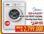 Promo Harga MIDEA / SHARP Mesin Cuci Front Loading Tekonologi Quick Wash  - Hypermart