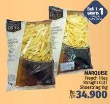 Promo Harga MARQUISE French Fries Straightcut, Shoestring 1 kg - LotteMart