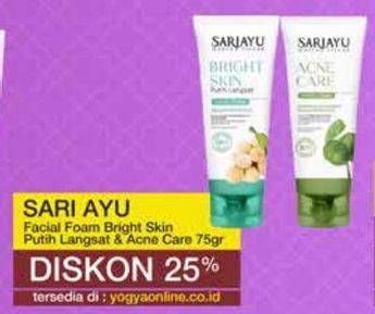 Promo Harga SARIAYU Facial Foam Acne Care, Putih Langsat 75 gr - Yogya