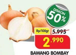 Promo Harga Bawang Bombay per 100 gr - Superindo