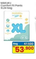 Promo Harga Makuku Comfort Fit Diapers Pants XL24 24 pcs - Indomaret