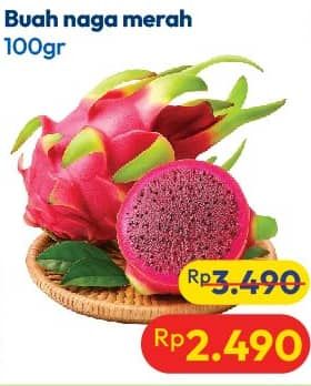 Promo Harga Buah Naga Merah per 100 gr - Hypermart