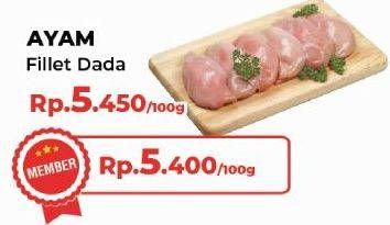 Promo Harga Ayam Fillet Dada per 100 gr - Yogya