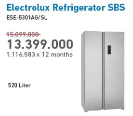 Promo Harga ELECTROLUX ESE-5301AG/SL | Refrigerator SBS 520 L  - Electronic City