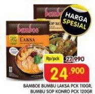 Promo Harga Bamboe Bumbu Instant Laksa, Sop Konro 110 gr - Superindo