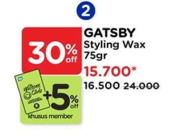 Promo Harga Gatsby Styling Wax 75 gr - Watsons