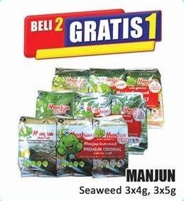 Promo Harga Manjun Seaweed per 3 pcs 4 gr - Hari Hari