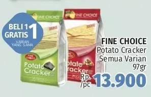 Promo Harga FINE CHOICE Potato Crackers All Variants 97 gr - LotteMart