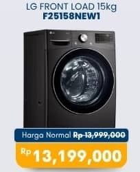 Promo Harga LG F25158NEW1 | Front Loading 15 kg  - Carrefour