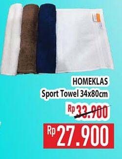 Promo Harga HOMEKLAS Sport Towel 34 X 80 Cm  - Hypermart