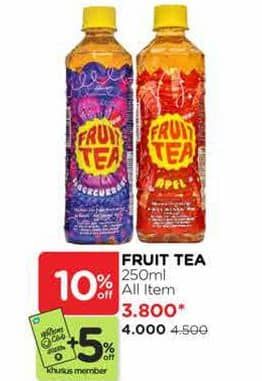 Promo Harga Sosro Fruit Tea All Variants 235 ml - Watsons
