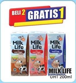 Promo Harga Milk Life UHT 200 ml - Hari Hari