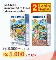 Promo Harga INDOMILK Susu UHT Kids All Variants per 2 pcs 115 ml - Indomaret