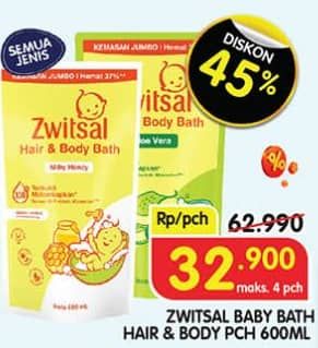 Promo Harga Zwitsal Natural Baby Bath 2 In 1 All Variants 600 ml - Superindo