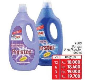 Promo Harga Yuri Porstex Pembersih Porselen Biru, Lilac 1000 ml - Lotte Grosir