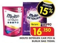 Promo Harga MOLTO Detergen Cair/Detergen Bubuk 700ml  - Superindo