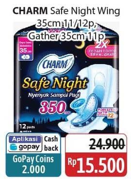 Promo Harga Charm Safe Night Gathers 35cm, Wing 35cm 11 pcs - Alfamidi