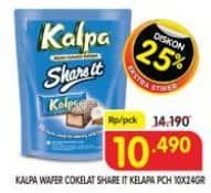 Promo Harga Kalpa Wafer Cokelat Kelapa Share It per 10 pcs 9 gr - Superindo