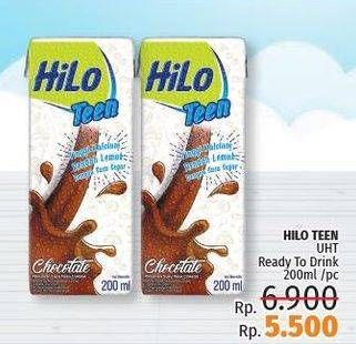 Promo Harga HILO Teen Ready To Drink 200 ml - LotteMart