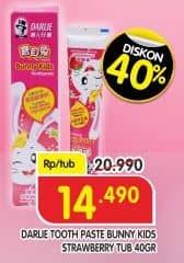 Promo Harga Darlie Toothpaste Bunny Kids for Kid Strawberry 40 gr - Superindo