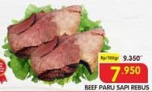 Promo Harga Paru Sapi Rebus per 100 gr - Superindo