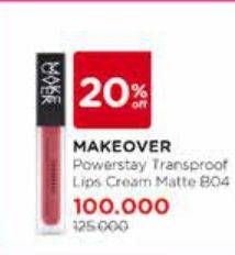 Promo Harga MAKE OVER Powerstay Transferproof Matte Lip Cream B04 Fearless 7 gr - Watsons